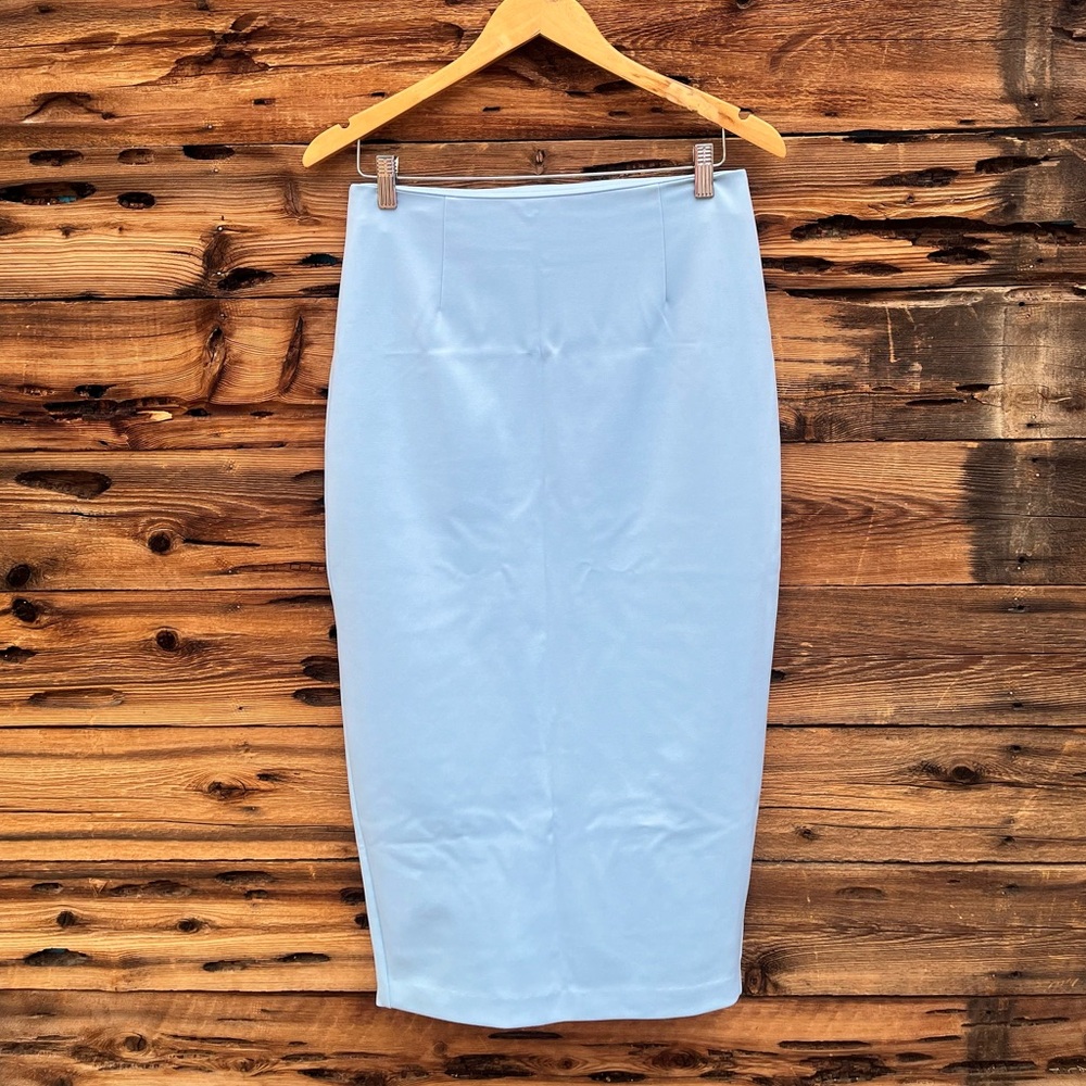 ALEXIA ADMOR | Light Blue Long Pencil Skirt S